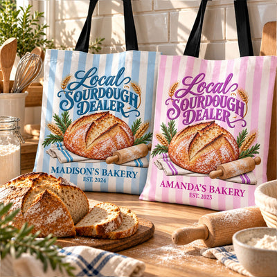 Local Sourdough Dealer Gifts For Sourdough Lovers Baking Lovers - Personalized Tote Bag