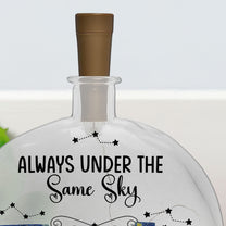 Long Distance Couple Friends Siblings Daughter - Custom Multi States - Personalized Round Flat Bottle Light
