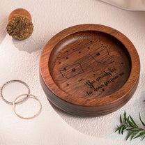 Long Distance Custom State To State For Friends, Couples, Family - Personalized Wood Ring Dish