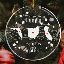 Long Distance Family Friends Siblings - Personalized Acrylic Ornament