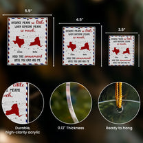 Long Distance Family Friends Siblings - Personalized Acrylic Ornament