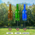 Long Time To Grow Old Friends - Personalized Wine Bottle Wind Chime