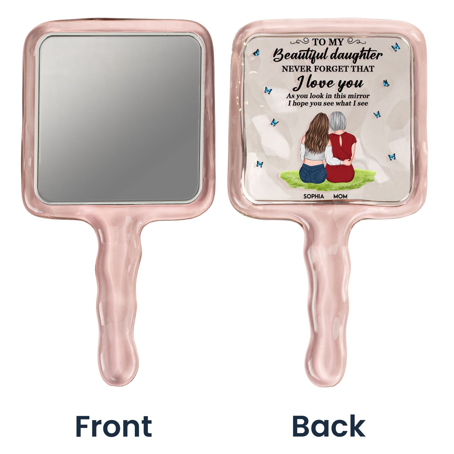 Look In This Mirror I Hope You See What I See - Personalized Handheld Mirror