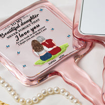 Look In This Mirror I Hope You See What I See - Personalized Handheld Mirror