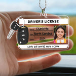Look Out World, Here I Come - Personalized Photo Rear View Mirror Accessory