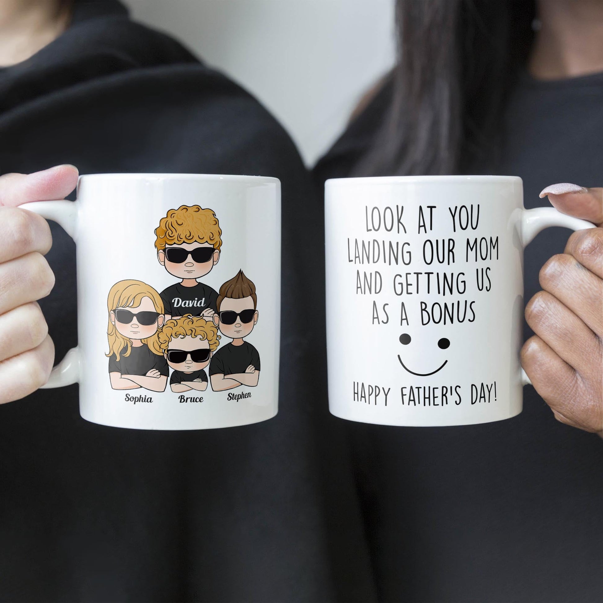 Look At You Stepdad - Personalized Mug - Birthday, Father's Day Gift For Stepdad, Bonus Dad, Dad, Stepfather