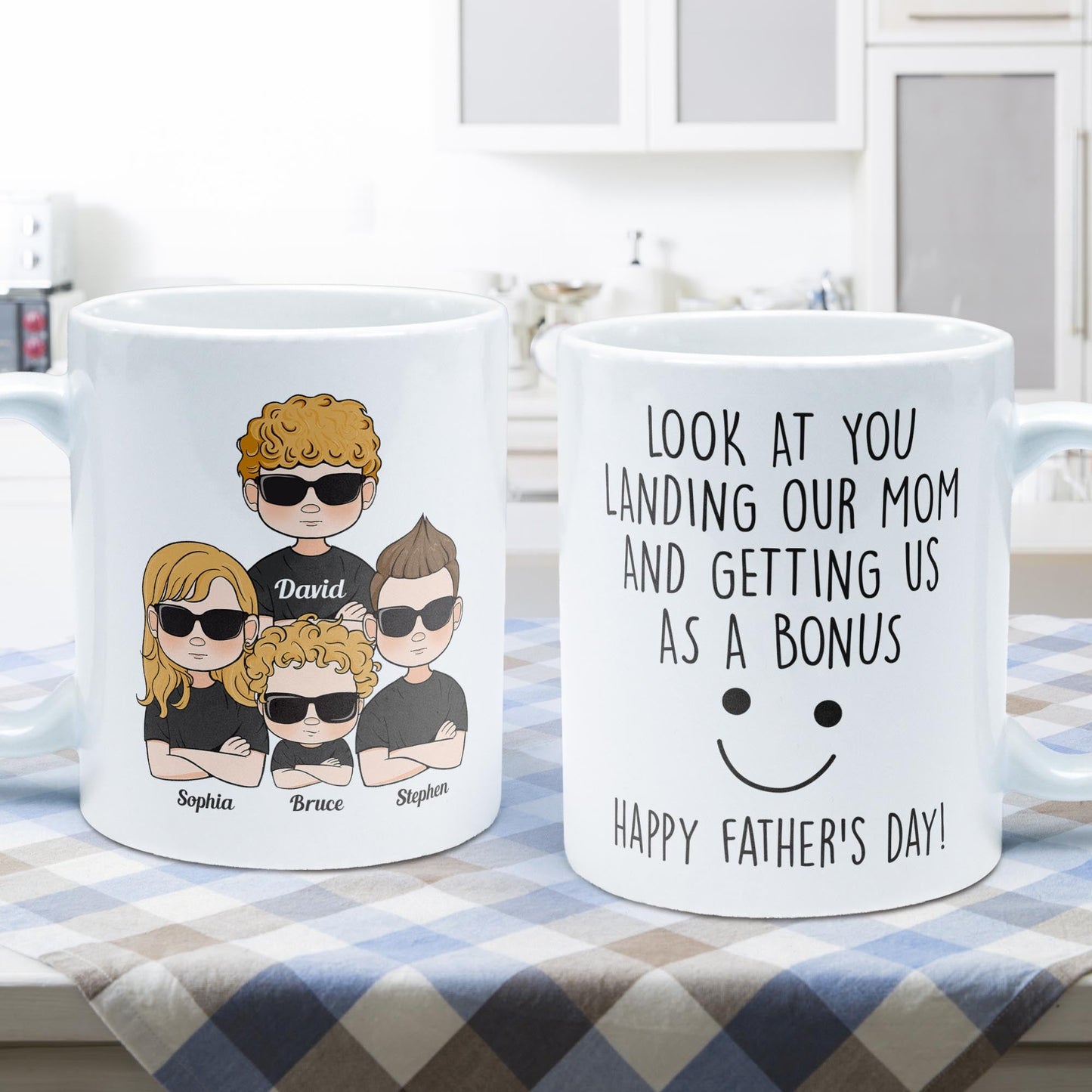 Look At You Stepdad - Personalized Mug - Birthday, Father's Day Gift For Stepdad, Bonus Dad, Dad, Stepfather