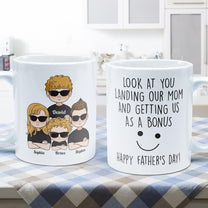 Look At You Stepdad - Personalized Mug - Birthday, Father's Day Gift For Stepdad, Bonus Dad, Dad, Stepfather