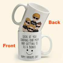 Look At You Stepdad - Personalized Mug - Birthday, Father's Day Gift For Stepdad, Bonus Dad, Dad, Stepfather