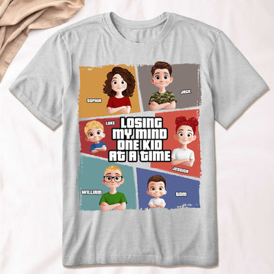 Losing My Mind One Kid At A Time Funny For Dad Grandpa - Personalized Shirt