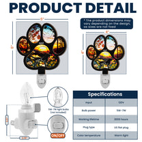 Loss Of Dog Memorial Gift For Dog Lovers - Personalized Wood And Acrylic Night Light