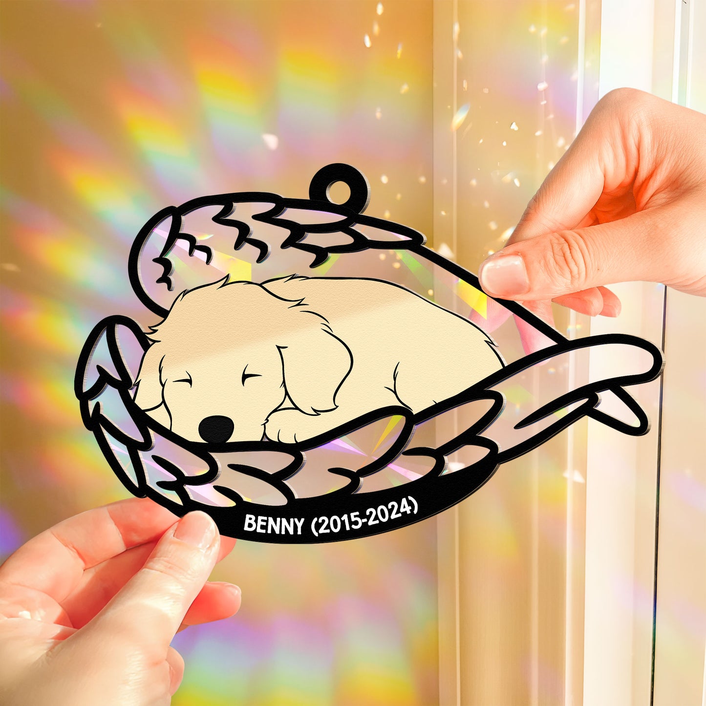 Loss Of Dog - Personalized Rainbow Suncatcher