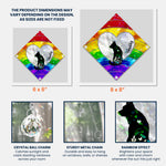 Loss Of Dog Silhouette - Personalized Acrylic Suncatcher With Crystal Ball Prism