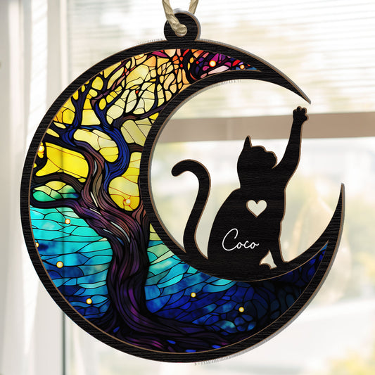 Loss Of Pet - Cat Version - Personalized Suncatcher Ornament