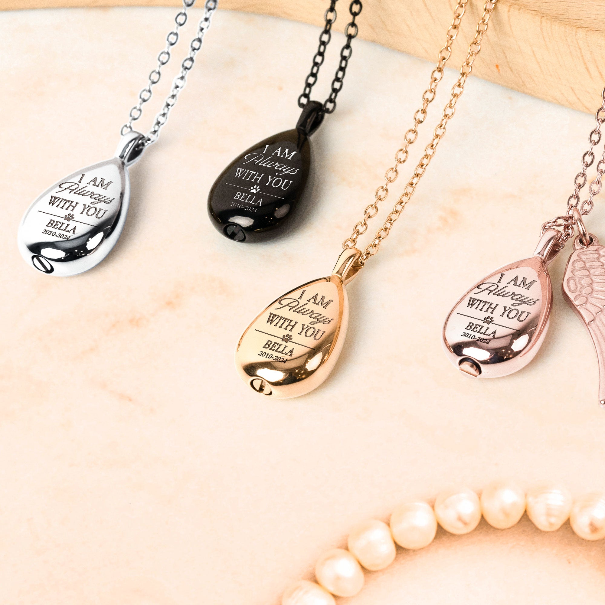 Loss Of Pet - I Am Always With You - Personalized Urn Necklace