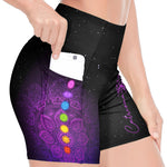 Lotus Charka Yoga Lover - Personalized Women's Workout Shorts