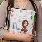 Love Book Cute Cartoon - Personalized Book Sleeve