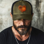Love Football, Baseball, Softball, Sports - Personalized Leather Patch Hat