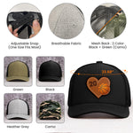 Love Football, Baseball, Softball, Sports - Personalized Leather Patch Hat