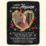Love From Heaven - Personalized Photo Memorial Blanket