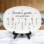Love Grows In Grandma's Garden - Personalized Platter