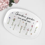 Love Grows In Grandma's Garden - Personalized Platter