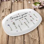 Love Grows In Grandma's Garden - Personalized Platter