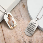 Love Infinity Gift For Couple - Personalized Photo Dog Tag Necklace