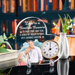 Love Is A Timeless Treasure Anniversary Gift - Personalized Acrylic Photo Desk Clock