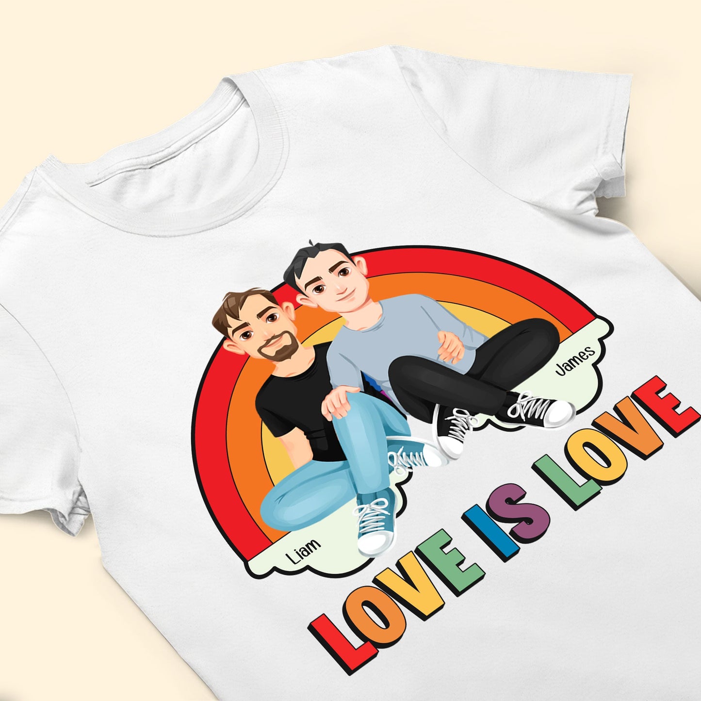 Love Is Love Rainbow Pride Month - Personalized Shirt