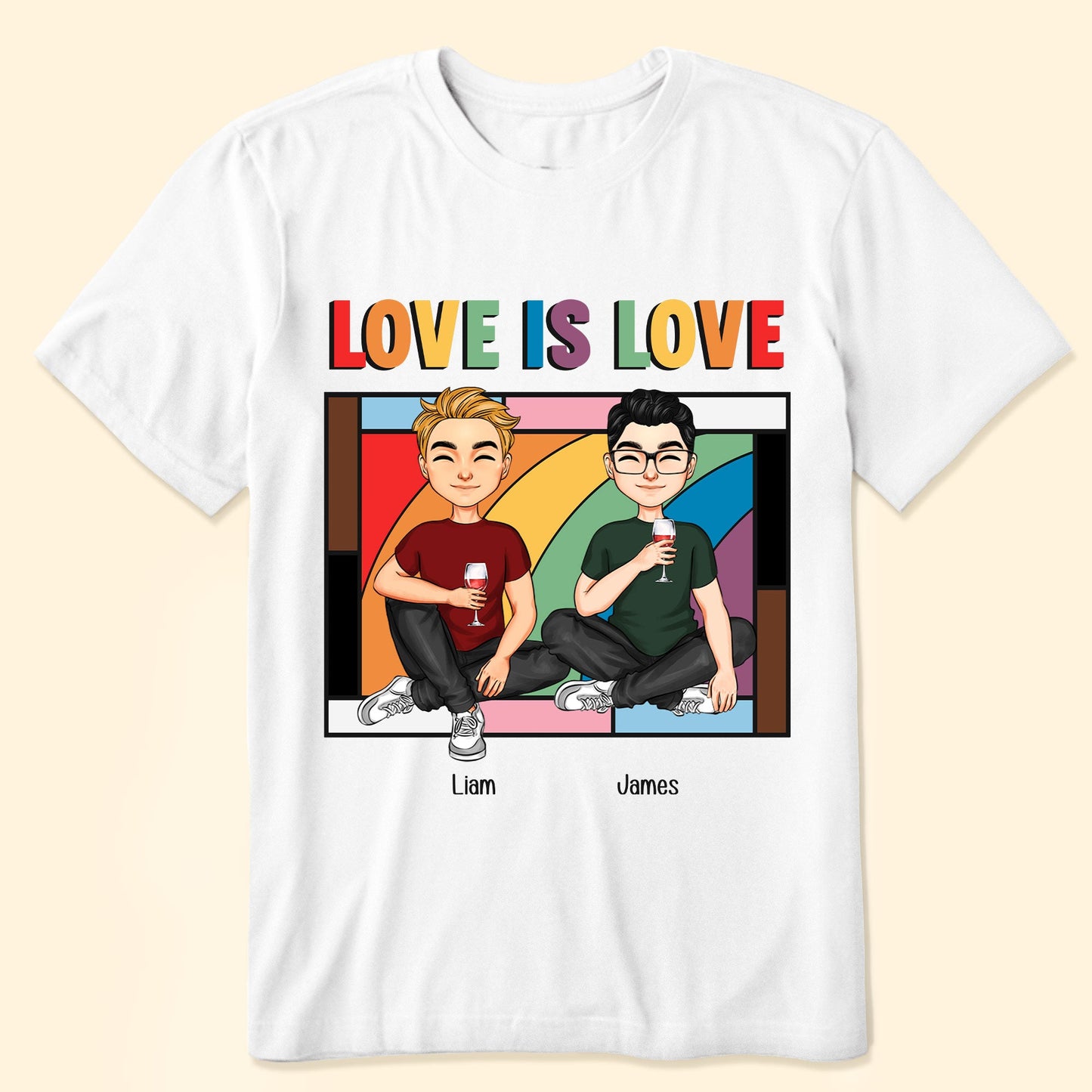 Love Is Love Window Pride Month - Personalized Shirt