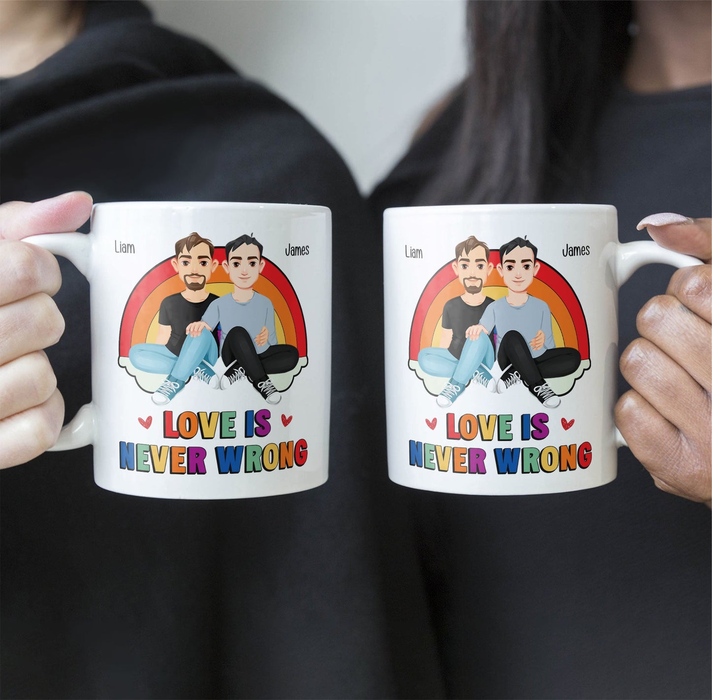 Love Is Never Wrong Pride Month - Personalized Mug