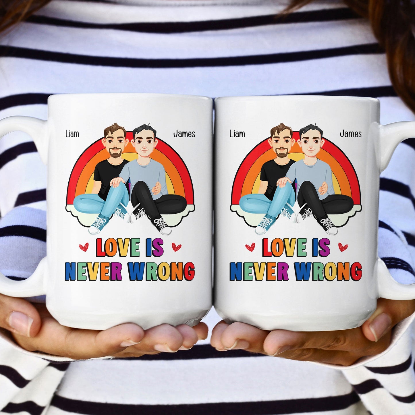 Love Is Never Wrong Pride Month - Personalized Mug