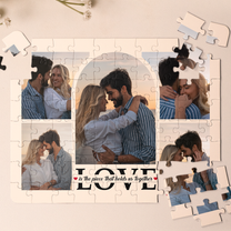 Love Is The Piece That Holds Us Together - Personalized Photo Jigsaw Puzzle