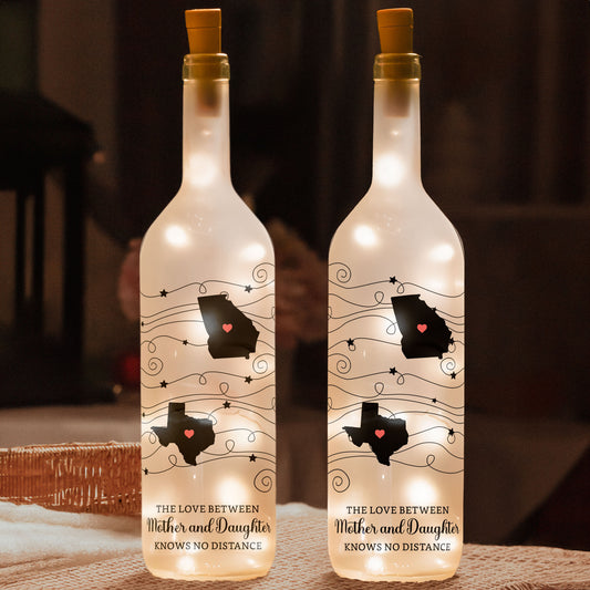 Love Knows No Distance - Personalized Bottle Lamp