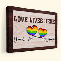 Love Lives Here - Personalized Wrapped Canvas