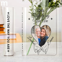 Love The Way You Are - Personalized Photo Acrylic Book Vase