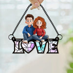 Love Together - Personalized Window Hanging Suncatcher Ornament