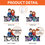 Love Together - Personalized Window Hanging Suncatcher Ornament