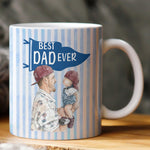 Love You Dad Pennant Flag Design Watercolor Art Father's Day Gift For Dad, New Dad - Personalized Mug
