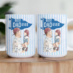 Love You Dad Pennant Flag Design Watercolor Art Father's Day Gift For Dad, New Dad - Personalized Mug