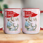 Love You Dad Pennant Flag Design Watercolor Art Father's Day Gift For Dad, New Dad - Personalized Mug