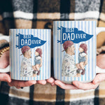 Love You Dad Pennant Flag Design Watercolor Art Father's Day Gift For Dad, New Dad - Personalized Mug