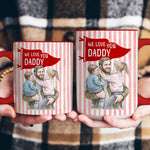 Love You Dad Pennant Flag Design Watercolor Art Father's Day Gift For Dad, New Dad - Personalized Mug