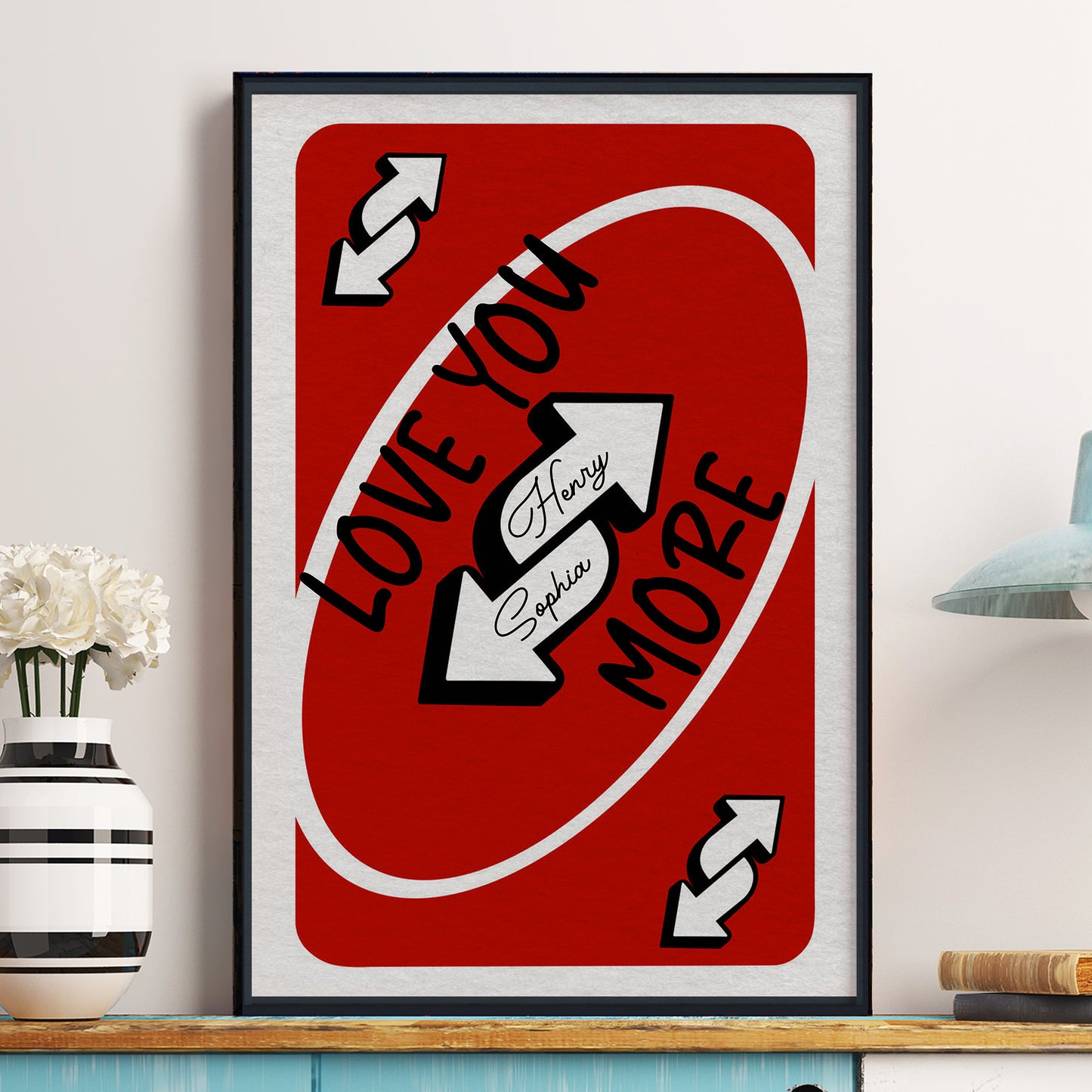 Love You More Playing Card Custom Couples Photo Trendy Gift - Personalized Photo Poster