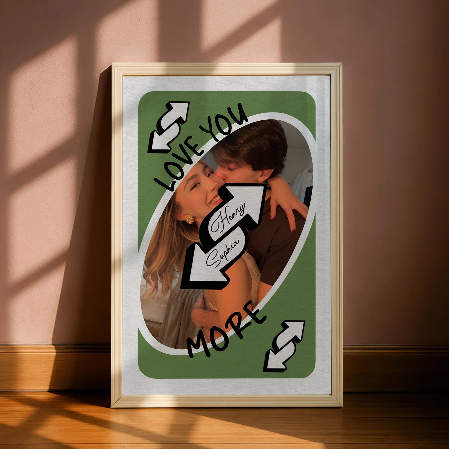 Love You More Playing Card Custom Couples Photo Trendy Gift - Personalized Photo Poster