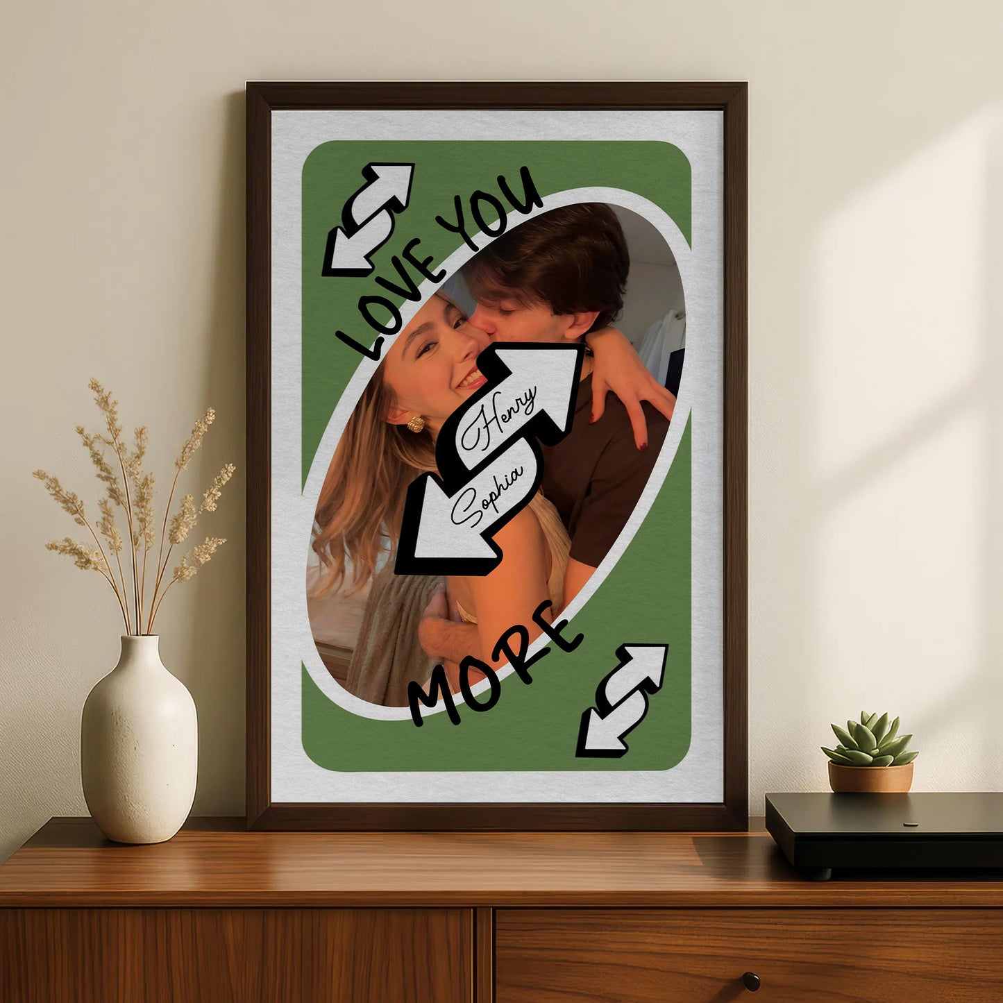 Love You More Playing Card Custom Couples Photo Trendy Gift - Personalized Photo Poster