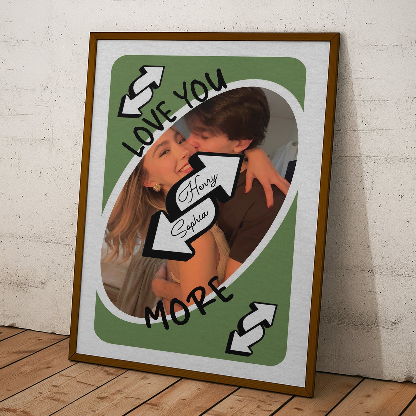 Love You More Playing Card Custom Couples Photo Trendy Gift - Personalized Photo Poster