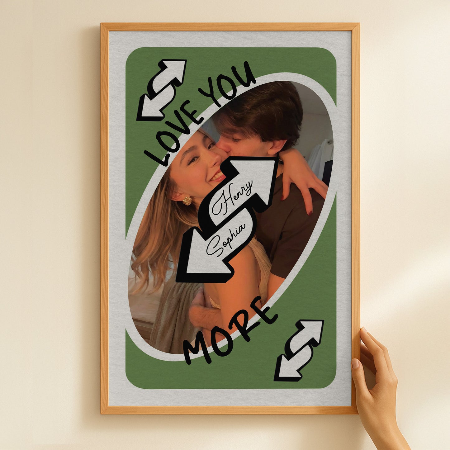 Love You More Playing Card Custom Couples Photo Trendy Gift - Personalized Photo Poster