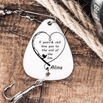 Love You To The End Of The Line - Personalized Fishing Lure Keychain